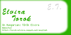 elvira torok business card