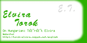 elvira torok business card